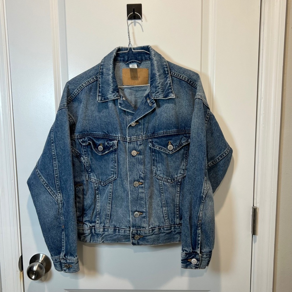 & Denim Womens Denim Jacket 100% Cotton Blue XS